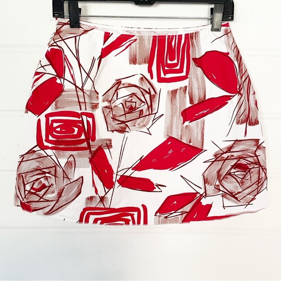 MARNI Geometric Abstract Print Linen Cotton Blend Mini Skirt Size 4-6 Waist 28” - Picture 6 of 9